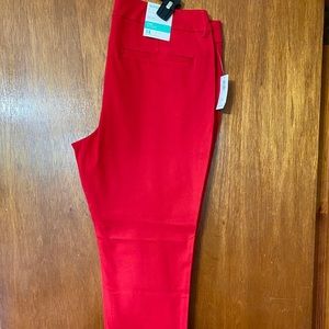 Red ankle pant